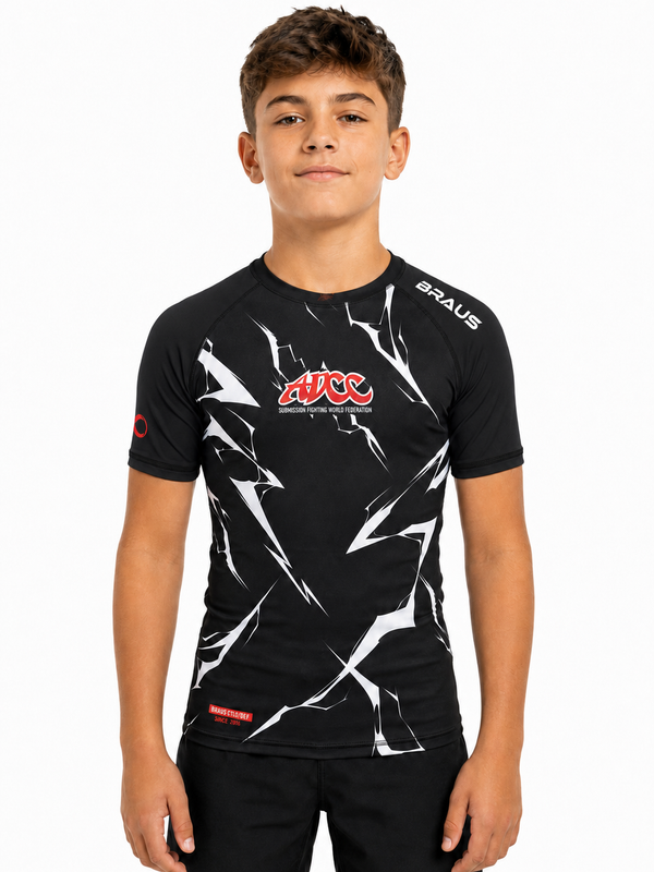 ADCC Lightning Rash Guard Short Sleeve Kids