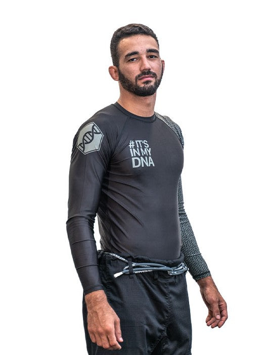 DNA No Gi Rash Guard Long Sleeve Black