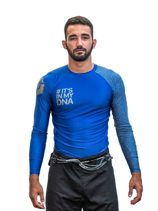 DNA No Gi Rash Guard Long Sleeve Blue