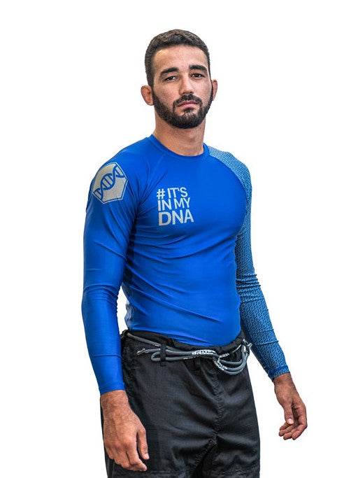 DNA No Gi Rash Guard Long Sleeve Blue