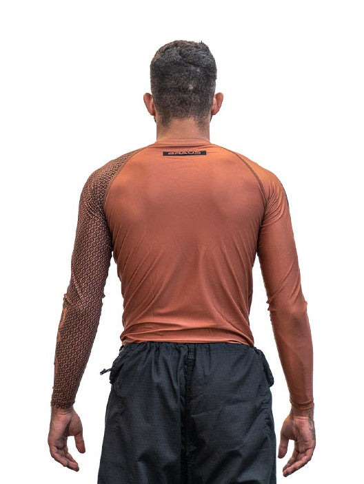 DNA No Gi Rash Guard Long Sleeve Brown