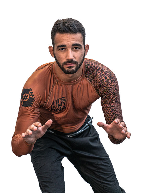 DNA No Gi Rash Guard Long Sleeve Brown