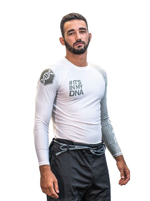 DNA No Gi Rash Guard Long Sleeve White