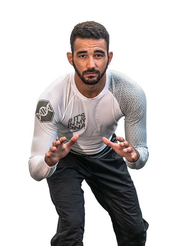 DNA No Gi Rash Guard Long Sleeve White