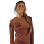 DNA Women's No Gi Rash Guard Long Sleeve Brown