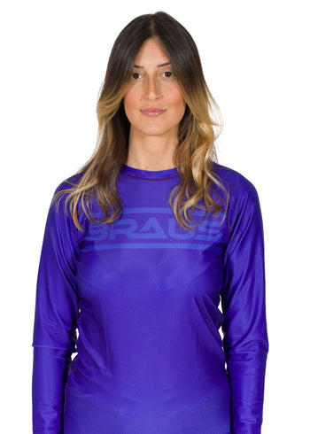 Ranked V1 Women's No Gi Rash Guard Long Sleeve Purple