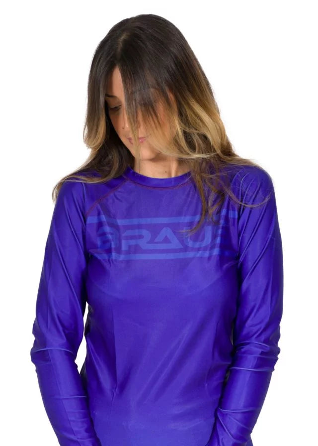 Ranked V1 Women's No Gi Rash Guard Long Sleeve Purple