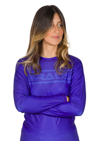 Ranked V1 Women's No Gi Rash Guard Long Sleeve Purple