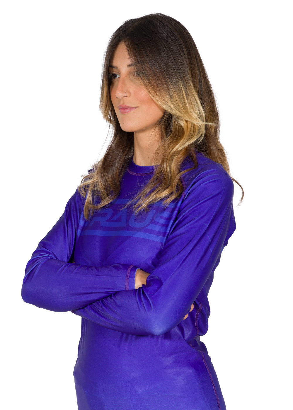 Ranked V1 Women's No Gi Rash Guard Long Sleeve Purple