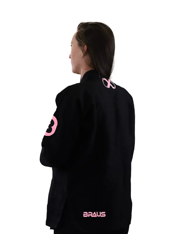 Braus Fight Just B Pink Element Womens Gi Black