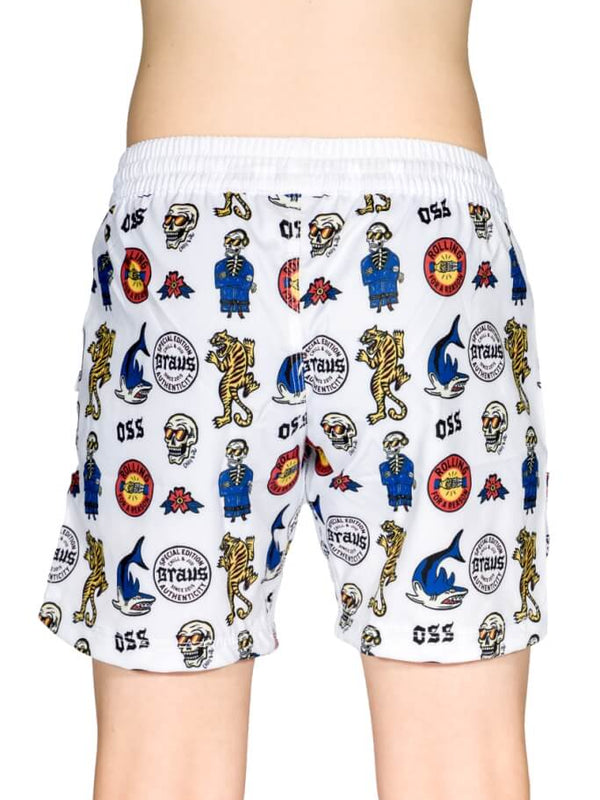 Braus Fight Chill and Jiu No Gi Fight Shorts White