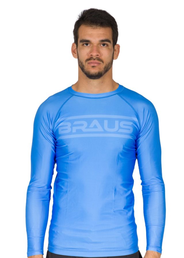 Ranked V1 No Gi Rash Guard Long Sleeve Blue