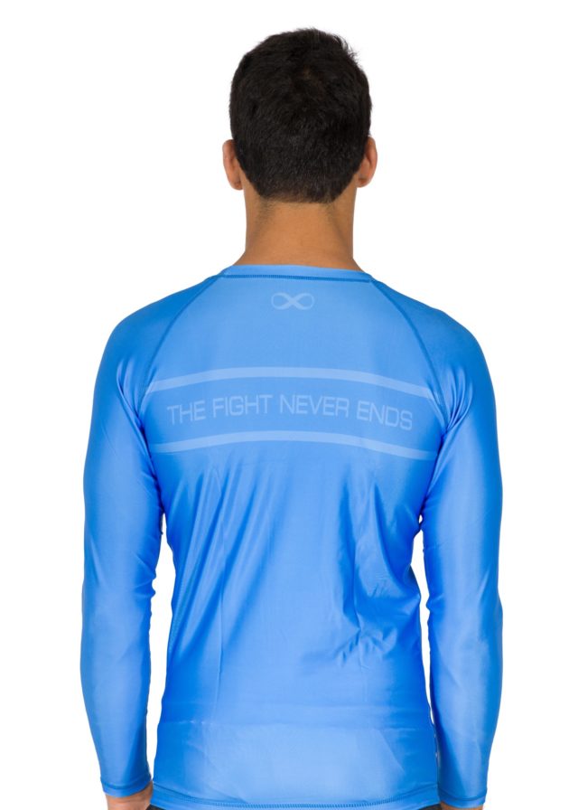 Ranked V1 No Gi Rash Guard Long Sleeve Blue