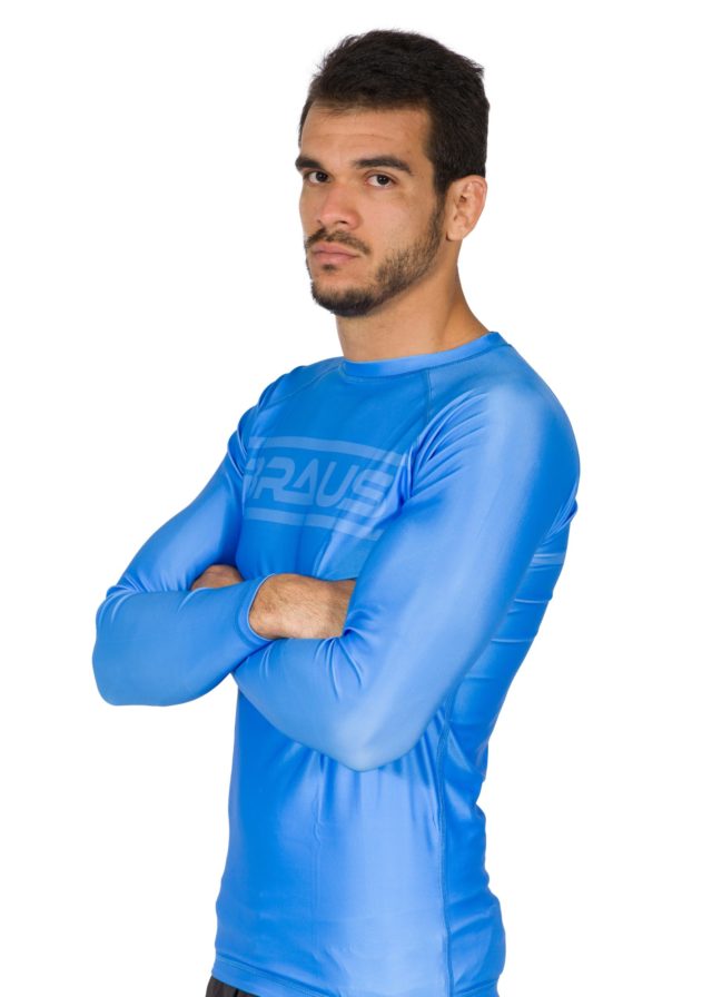 Ranked V1 No Gi Rash Guard Long Sleeve Blue