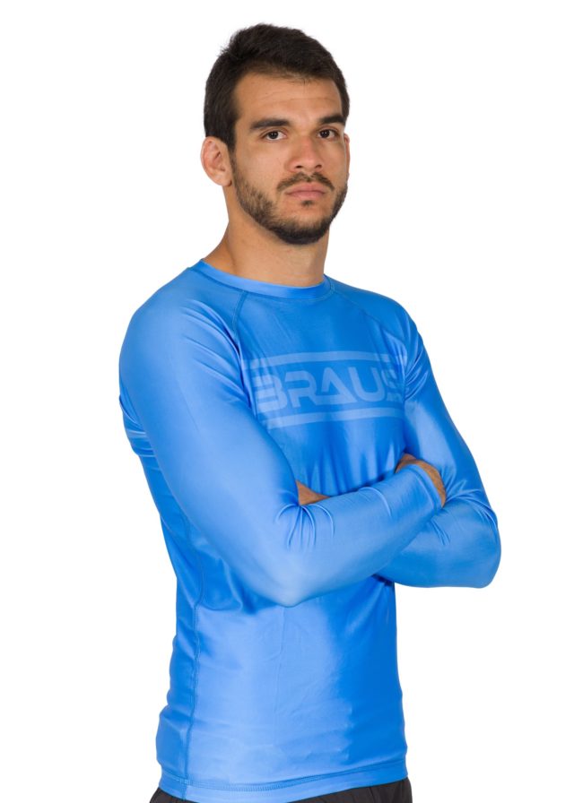 Ranked V1 No Gi Rash Guard Long Sleeve Blue