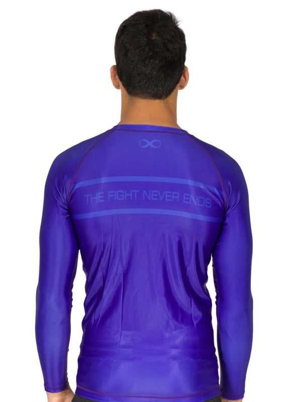 Ranked V1 No Gi Rash Guard Long Sleeve Purple