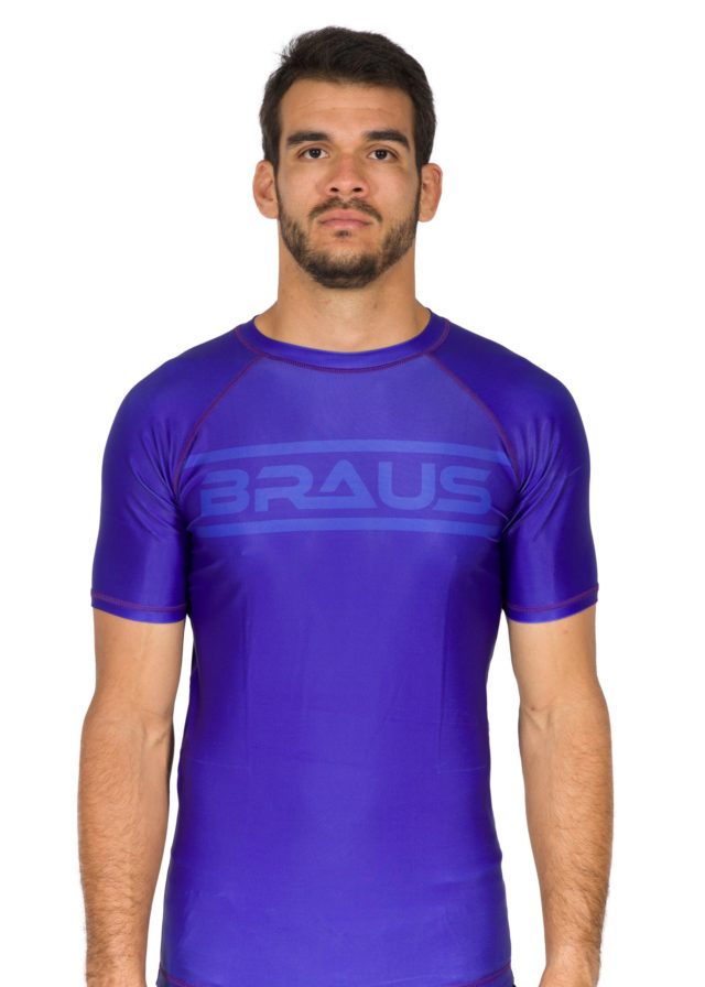 Ranked V1 No Gi Rash Guard Short Sleeve Purple