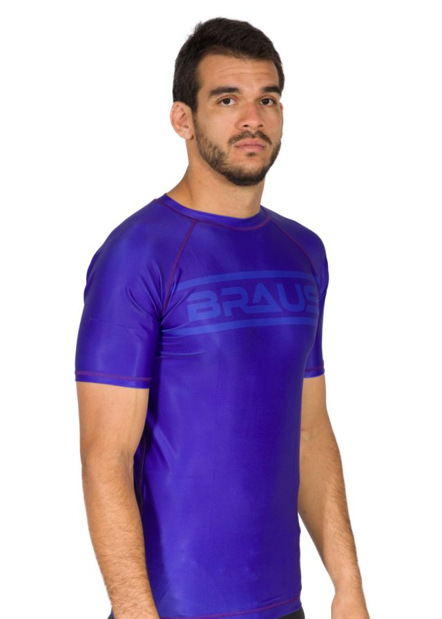 Ranked V1 No Gi Rash Guard Short Sleeve Purple