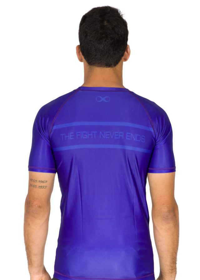 Ranked V1 No Gi Rash Guard Short Sleeve Purple