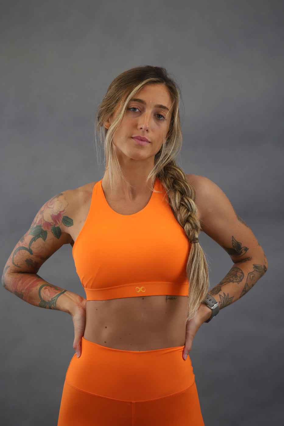 Warrior High Neck Racer Back Sports Bra Orange