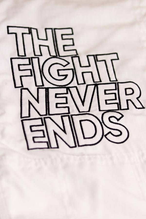 The Fight Never Ends BJJ Gi