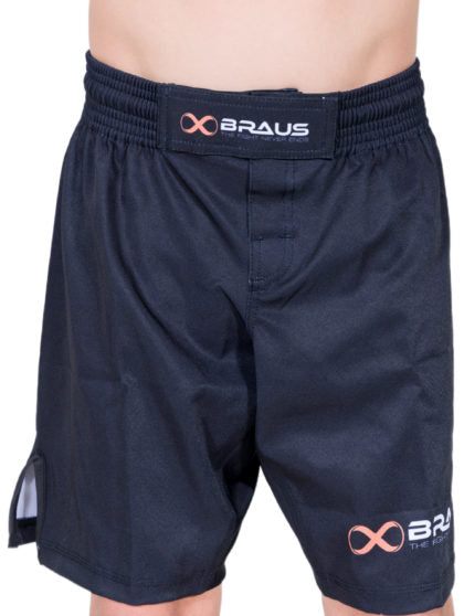 Braus Fight Kids No Gi Fight Shorts Black