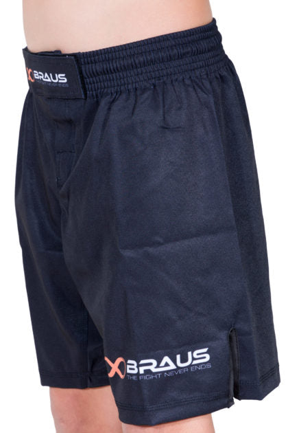 Braus Fight Kids No Gi Fight Shorts Black