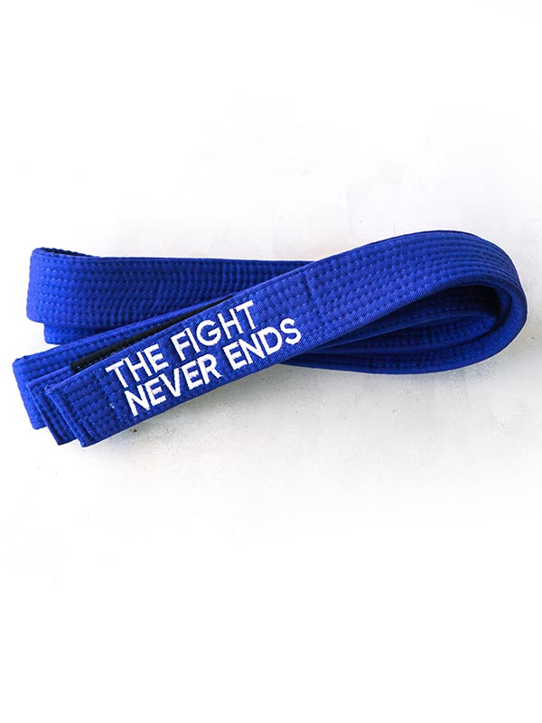 The Fight Never Ends Belt Blue