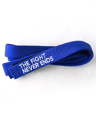 The Fight Never Ends Belt Blue