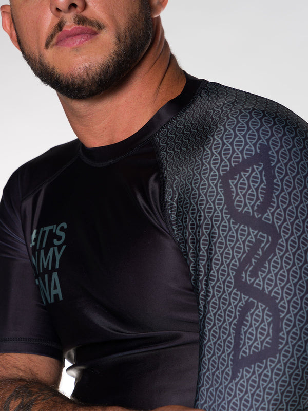 DNA No Gi Rash Guard Short Sleeve Black