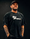 Jiu-Jitsu Dot Oversize T-Shirt Unisex Black Sandwashed