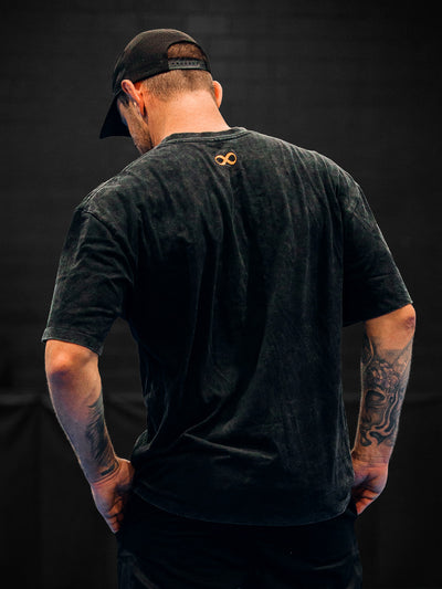 Jiu-Jitsu Dot Oversize T-Shirt Unisex Black Sandwashed