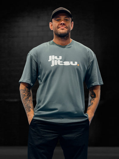 Jiu-Jitsu Dot Oversize T-Shirt Unisex Stone Grey