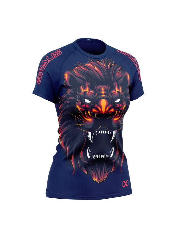 Lion Women's No Gi Rash Guard Short Sleeve