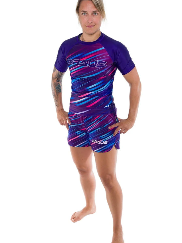 Neon Strike Women's No Gi Rash Guard Short Sleeve