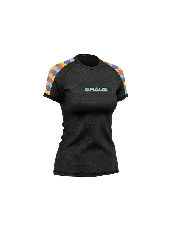Puzzle Women's No Gi Rash Guard Short Sleeve