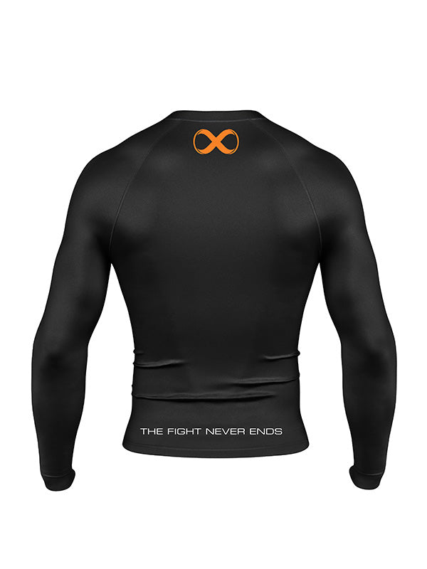 Ranked No Gi Rash Guard Long Sleeve Black