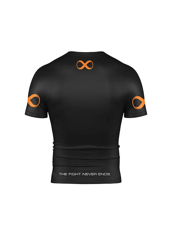 Ranked No Gi Rash Guard Short Sleeve Black