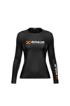 Ranked Women’s No Gi Rash Guard Long Sleeve Black