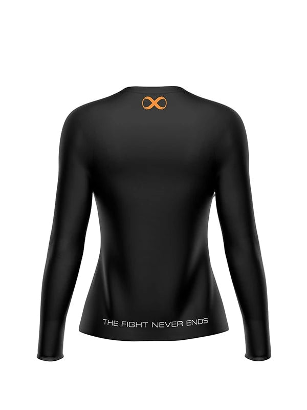 Ranked Women’s No Gi Rash Guard Long Sleeve Black