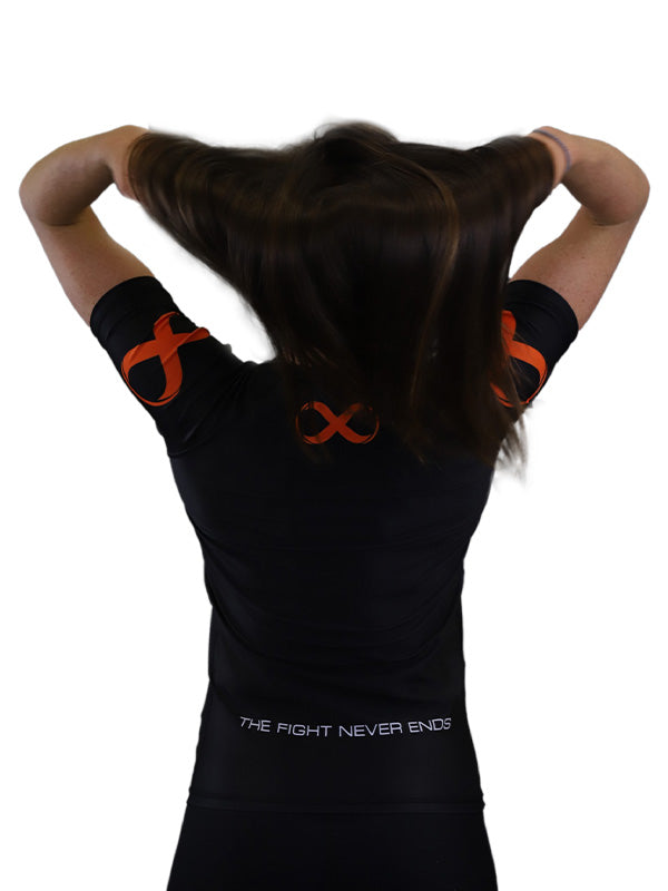 Ranked Women's No Gi Rash Guard Short Sleeve Black