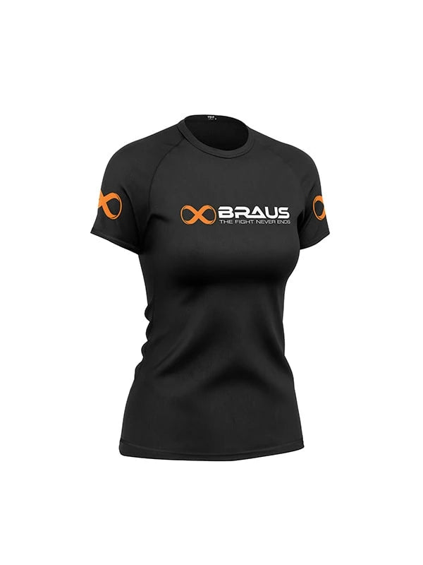 Ranked Women's No Gi Rash Guard Short Sleeve Black