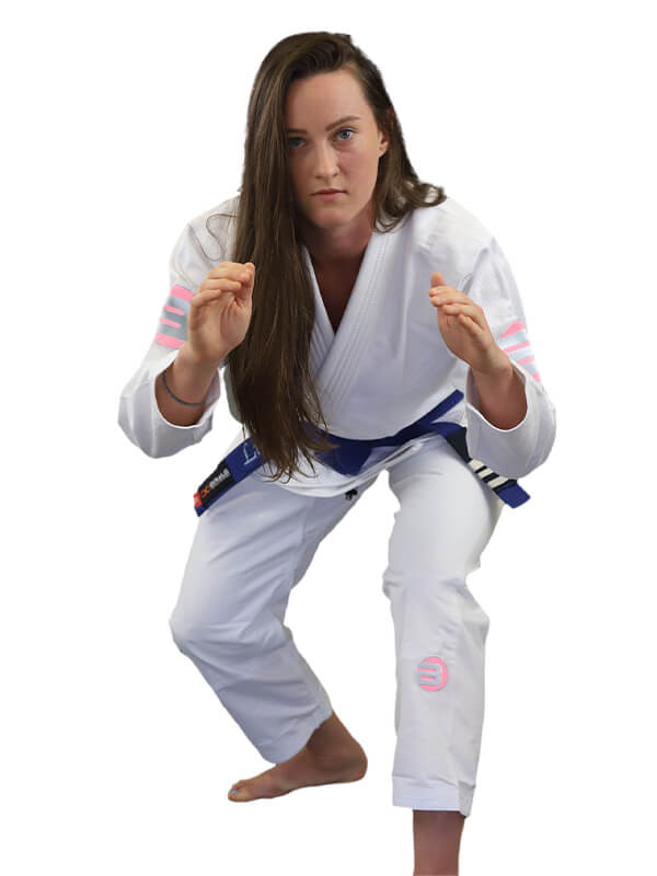 Braus Fight Just B Pink Element Womens Gi White