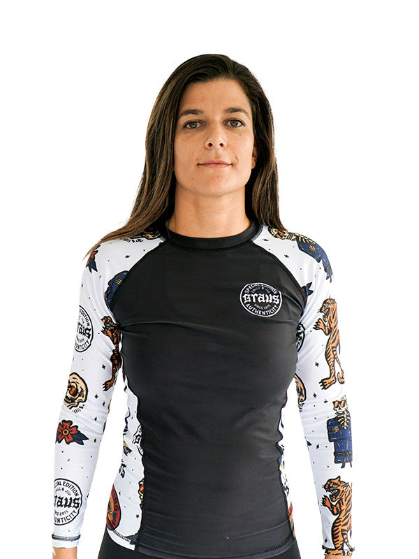 Braus Fight Chill and Jiu No Gi Rash Guard Black