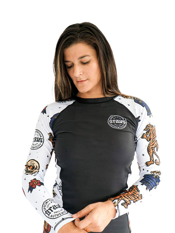 Braus Fight Chill and Jiu No Gi Rash Guard Black