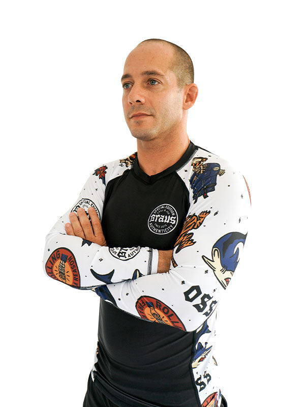 Braus Fight Chill and Jiu No Gi Rash Guard Black