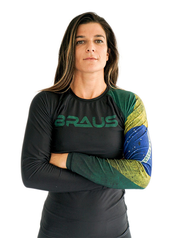 Braus Fight Flags Brazil No Gi Rash Guard Long Sleeve