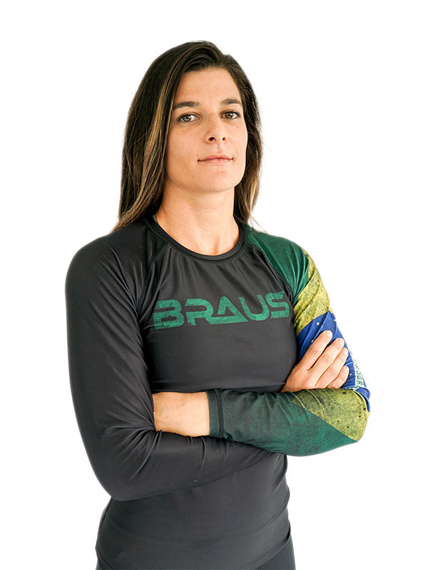 Braus Fight Flags Brazil No Gi Rash Guard Long Sleeve